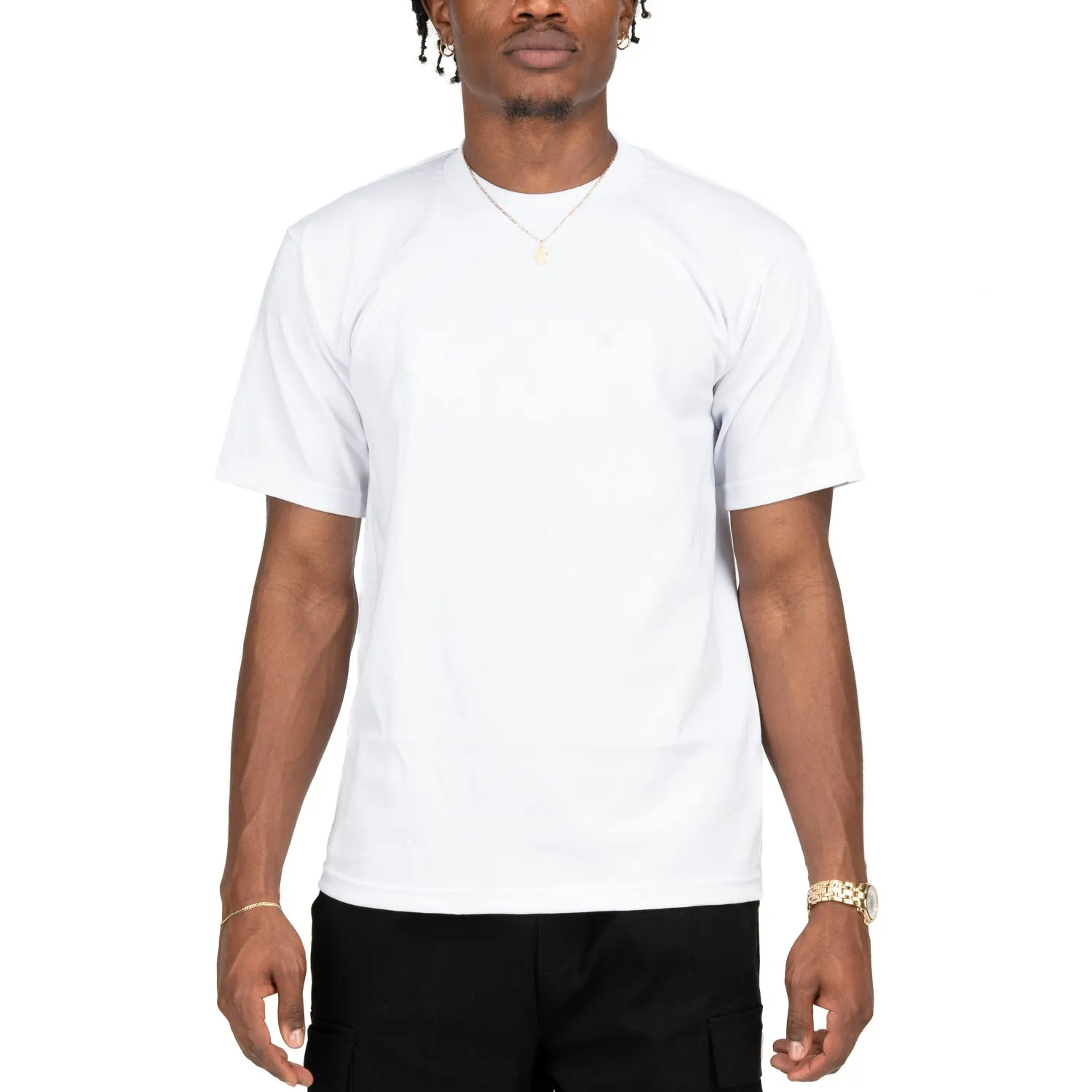 Heavyweight Solid Crew Neck - Mens Stretch Ease Metro Edge