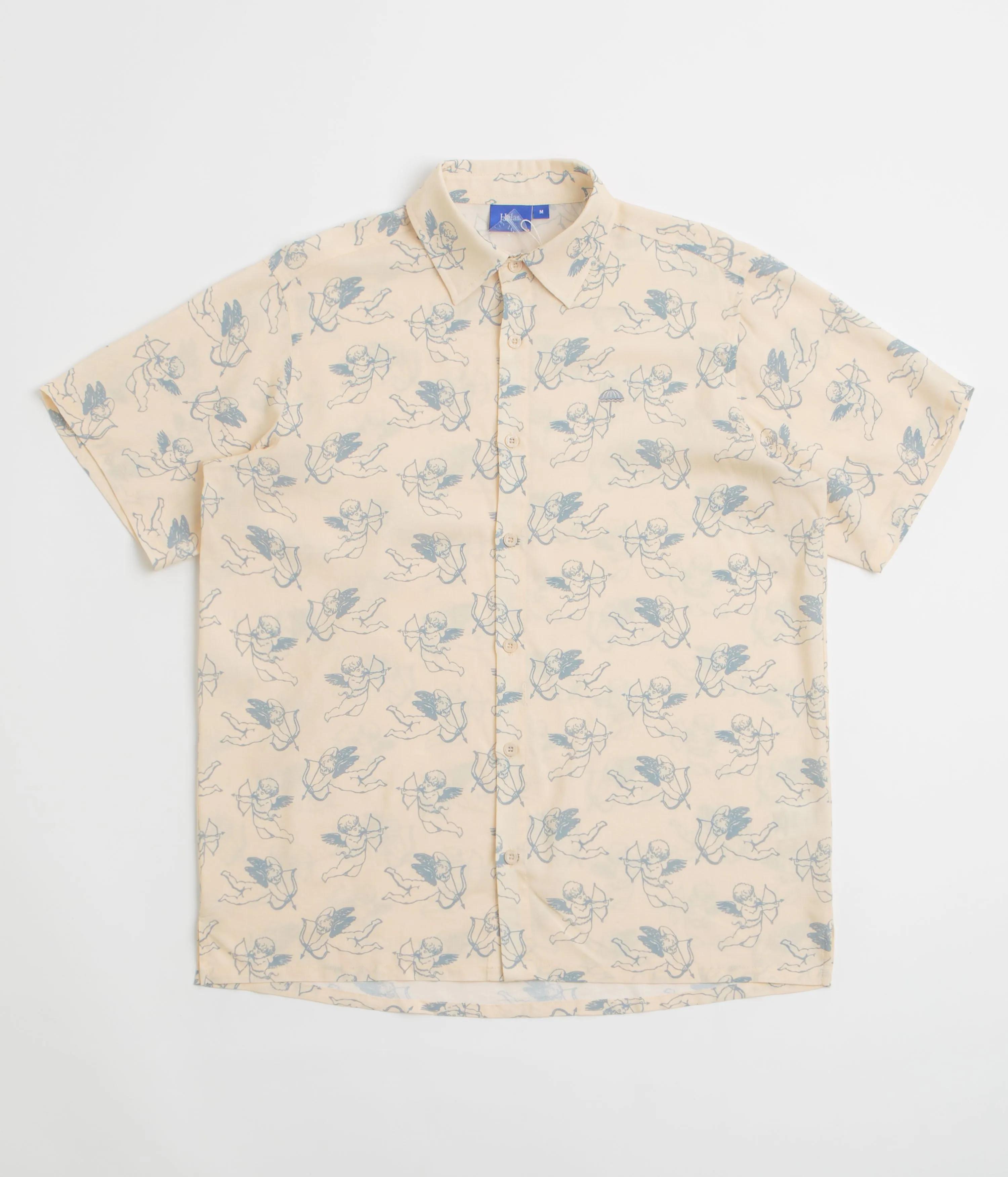 Street Style Helas Angels Short Sleeve Shirt - Beige