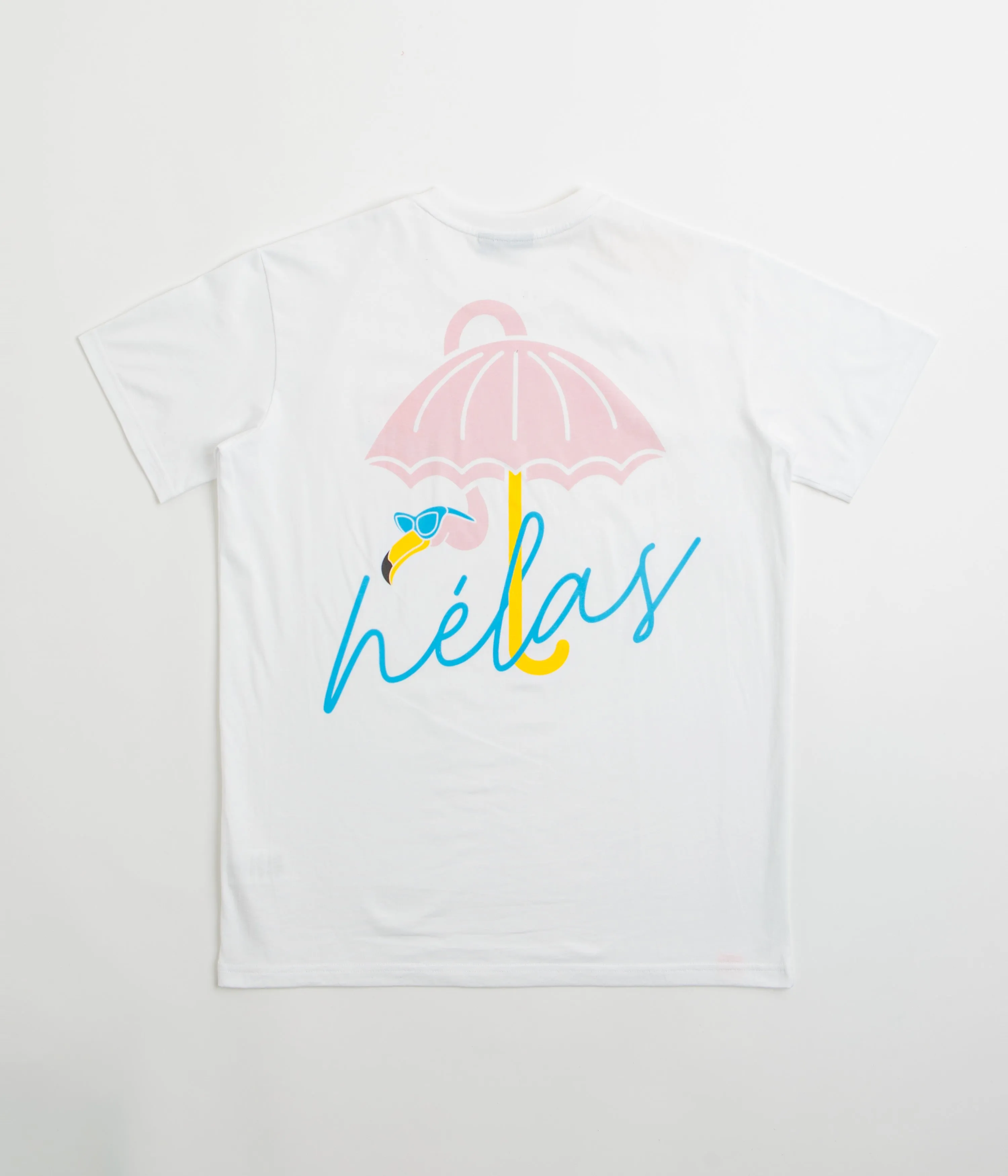 Helas Flamingo T-Shirt - White Floral Print Seamless construction