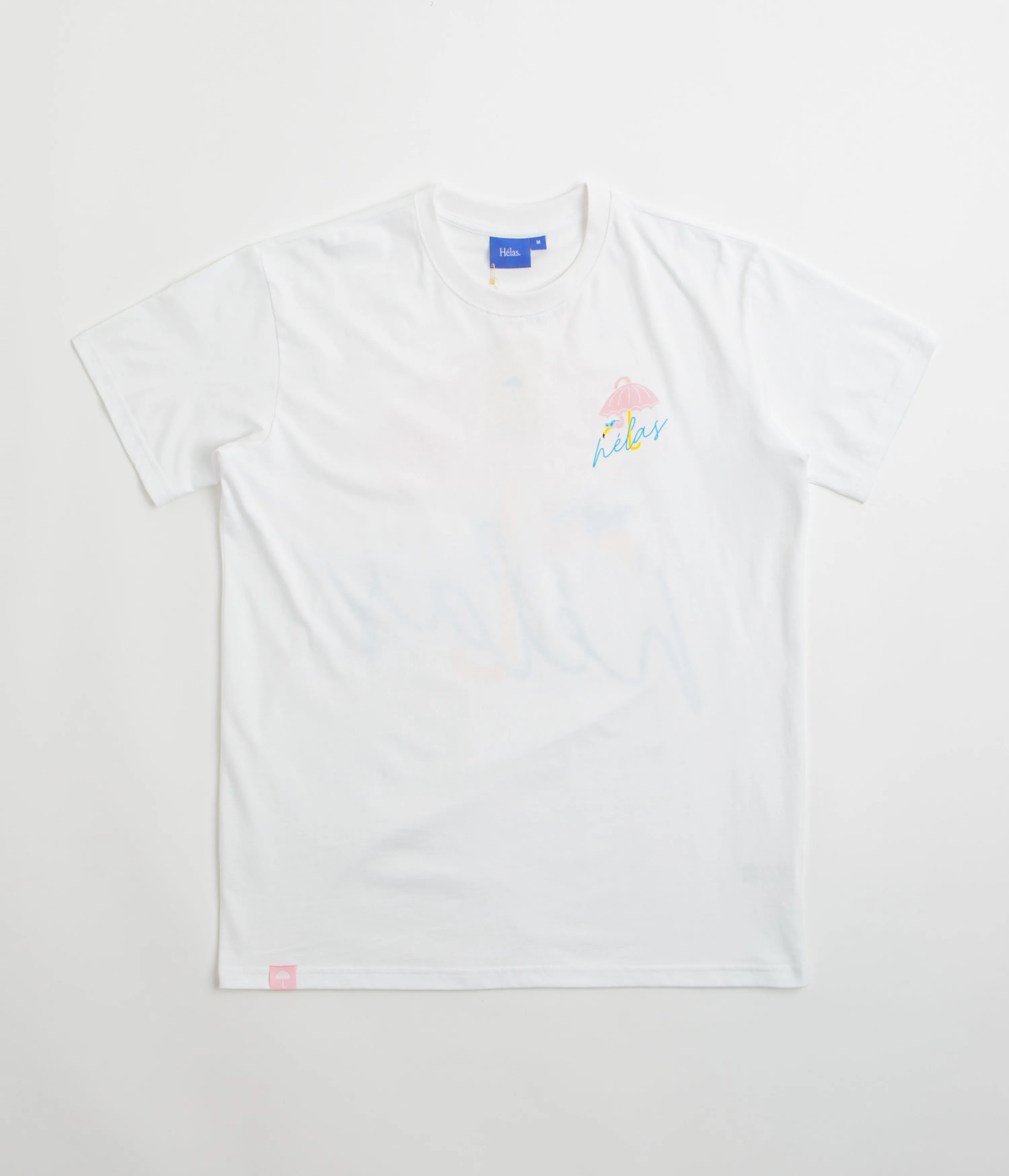 Helas Flamingo T-Shirt - White wide-leg pants silhouette
