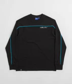 Helas Line Long Sleeve T-Shirt - Black button-down