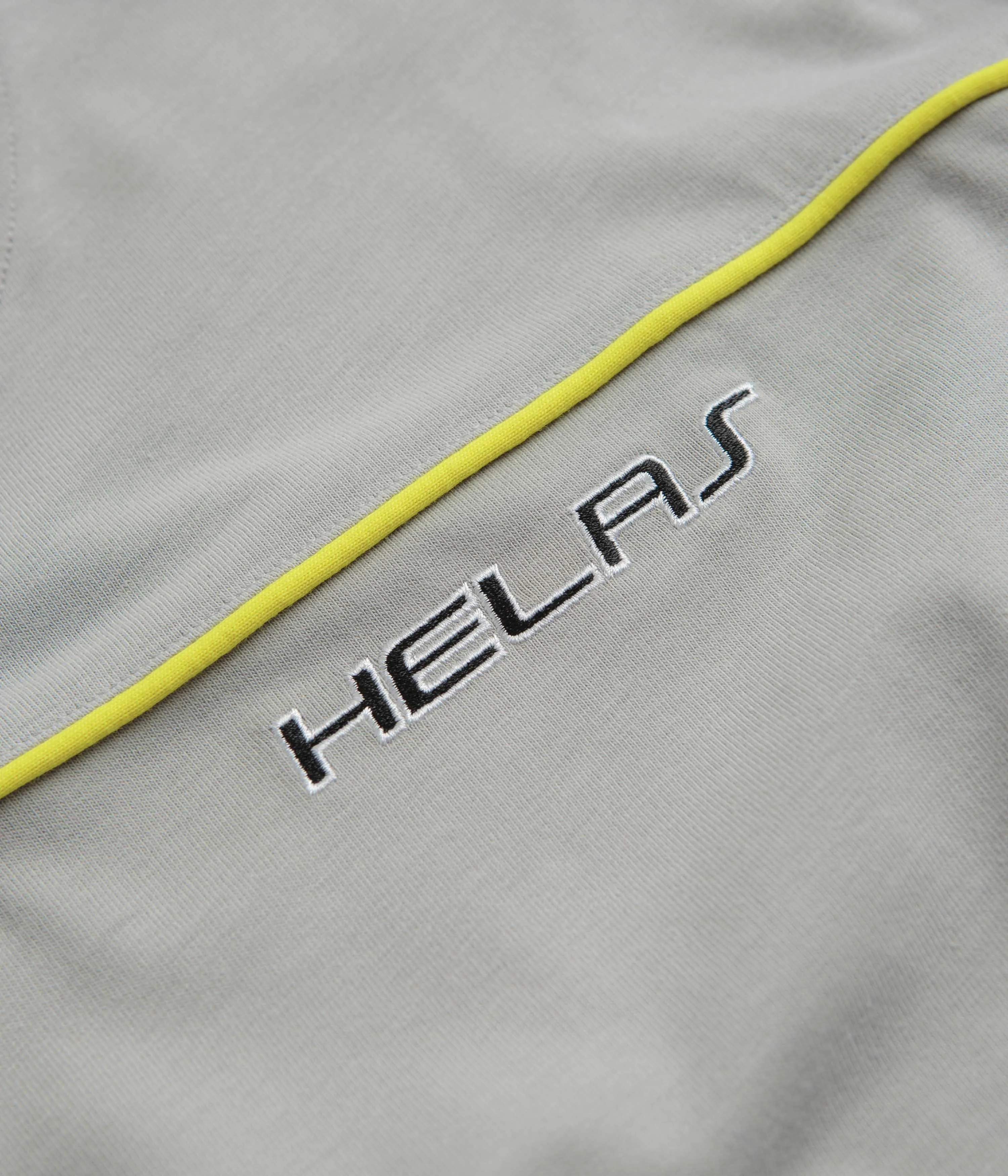 Helas Line Long Sleeve T-Shirt - Grey Stretchy Waist Low-waisted