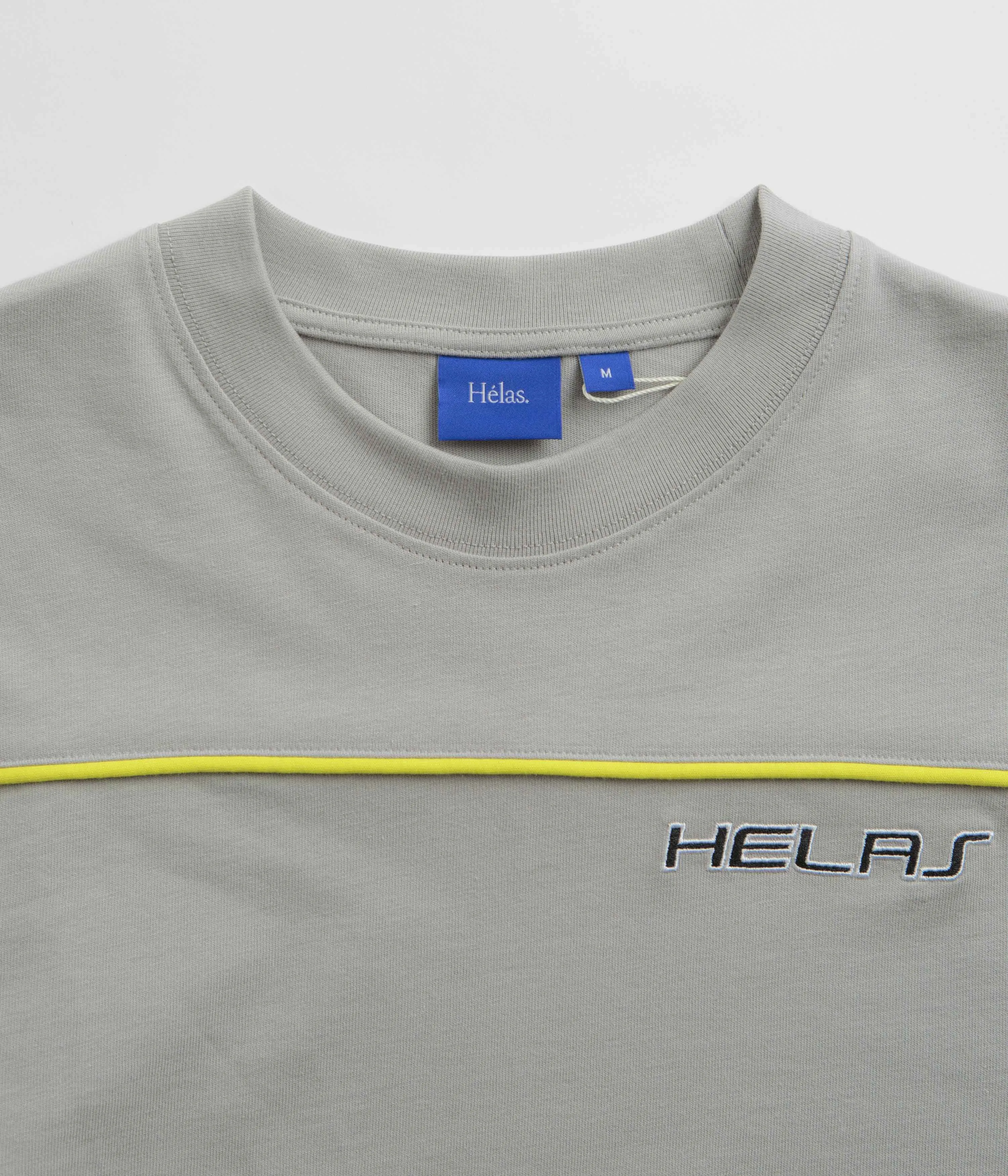 Helas Line Long Sleeve T-Shirt - Grey Moisture Wicking Fabric hidden closure