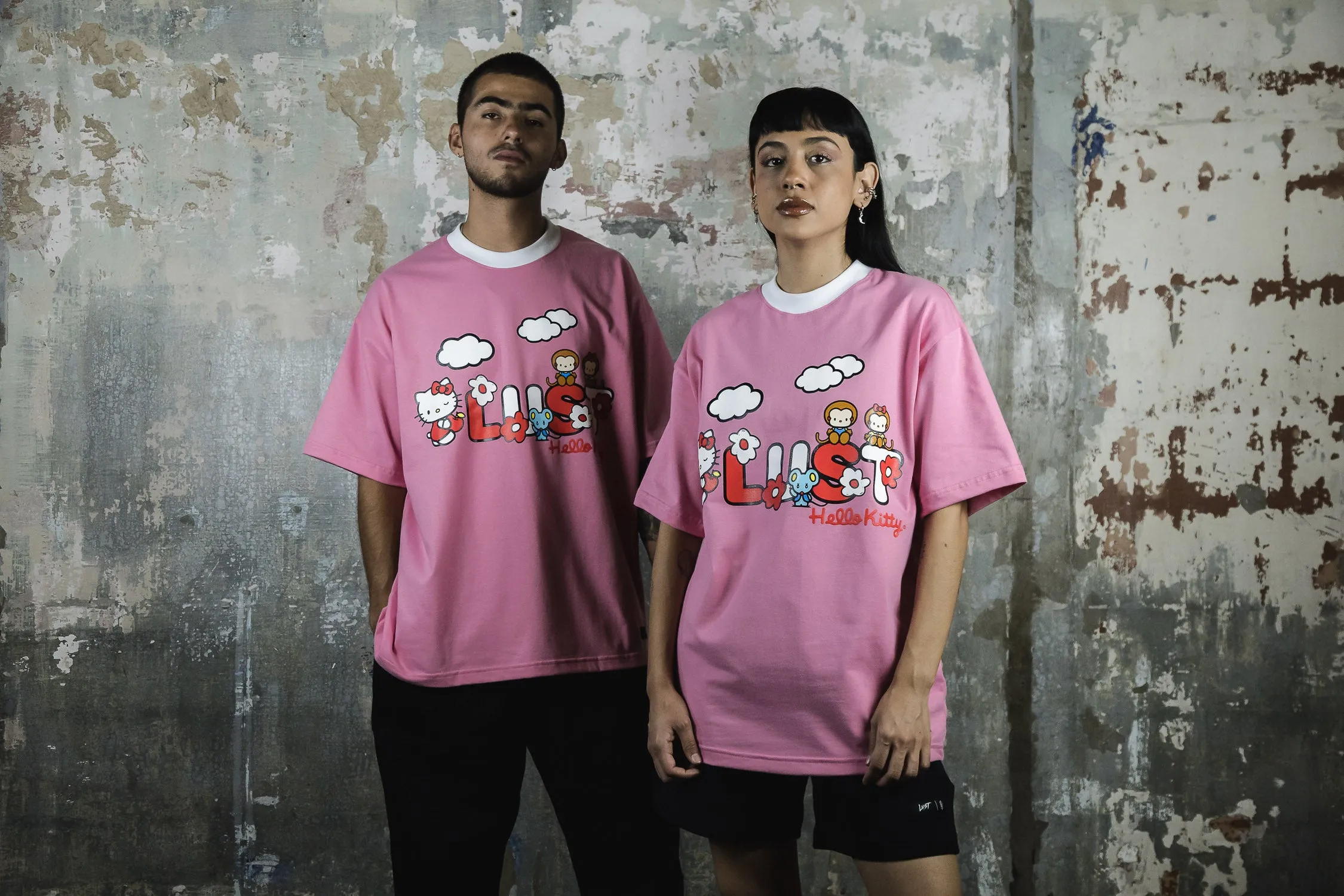 Organic Cotton Fiber MoistureWicking Hello Kitty x Lust Kitty & Friends Tee