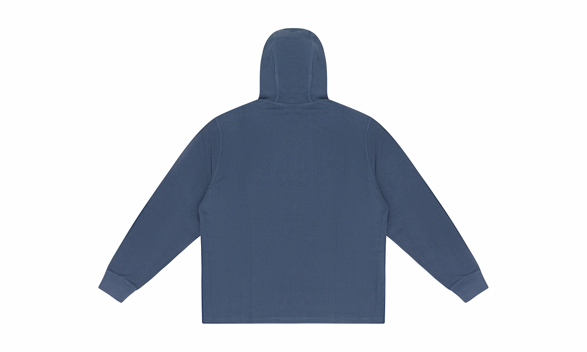 HERRINGBONE TERRY HOODIE "Indigo"