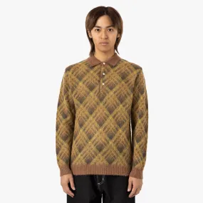 Odorless Binding Tape BEAMS PLUS Knit Polo Stripe / Brown
