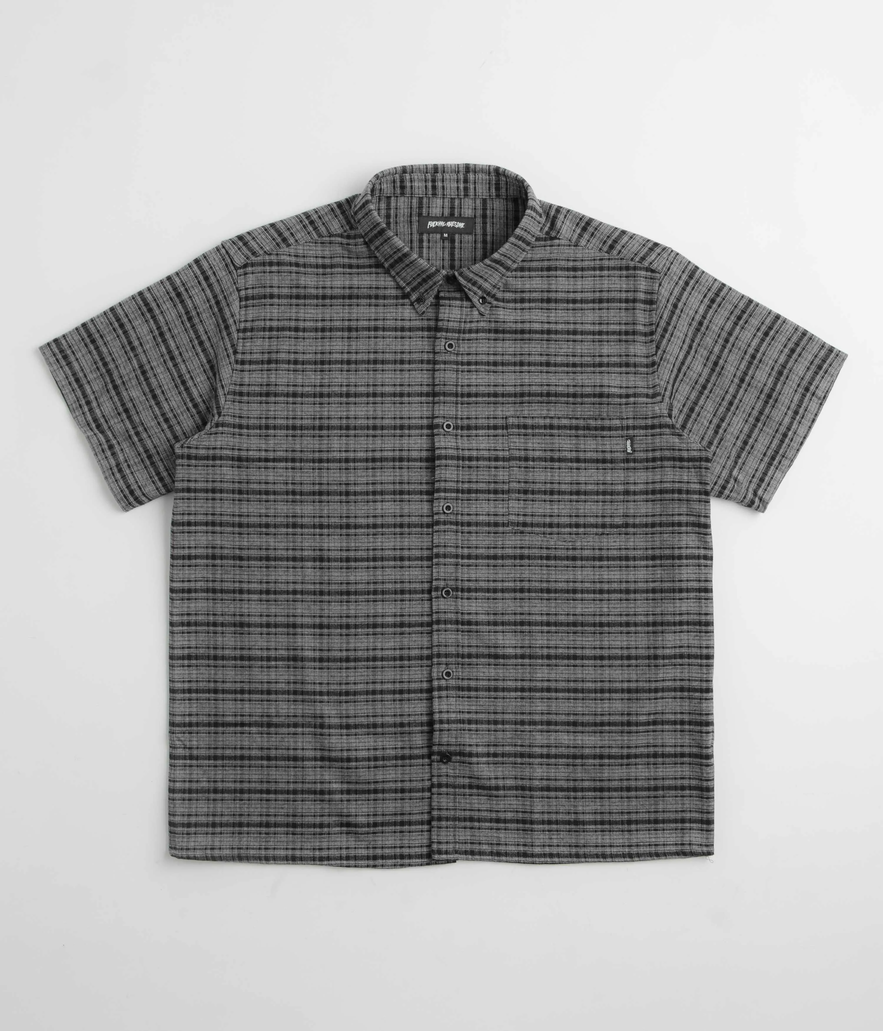 Fucking Awesome Blake's Short Sleeve Shirt - Grey Two Tone Stitching Wrinkle Resistant