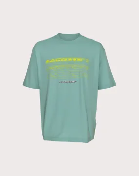 Lacoste Disrupt Script Teal Tee Shoot Mood LowMaintenanceMaterial