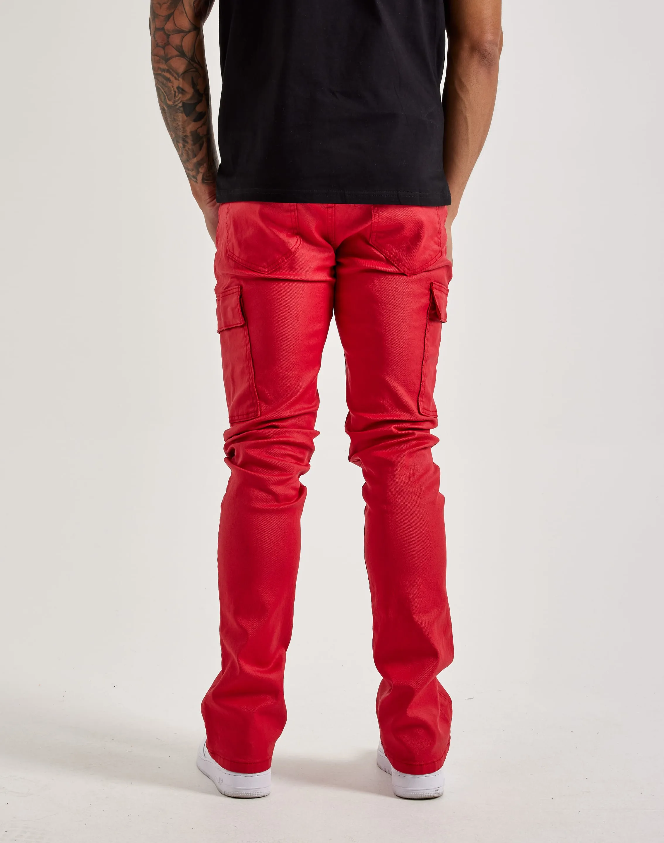 WAIMEA Stacked Coated Cargo Pants AbrasionResistant Fabric ReflectiveTrims