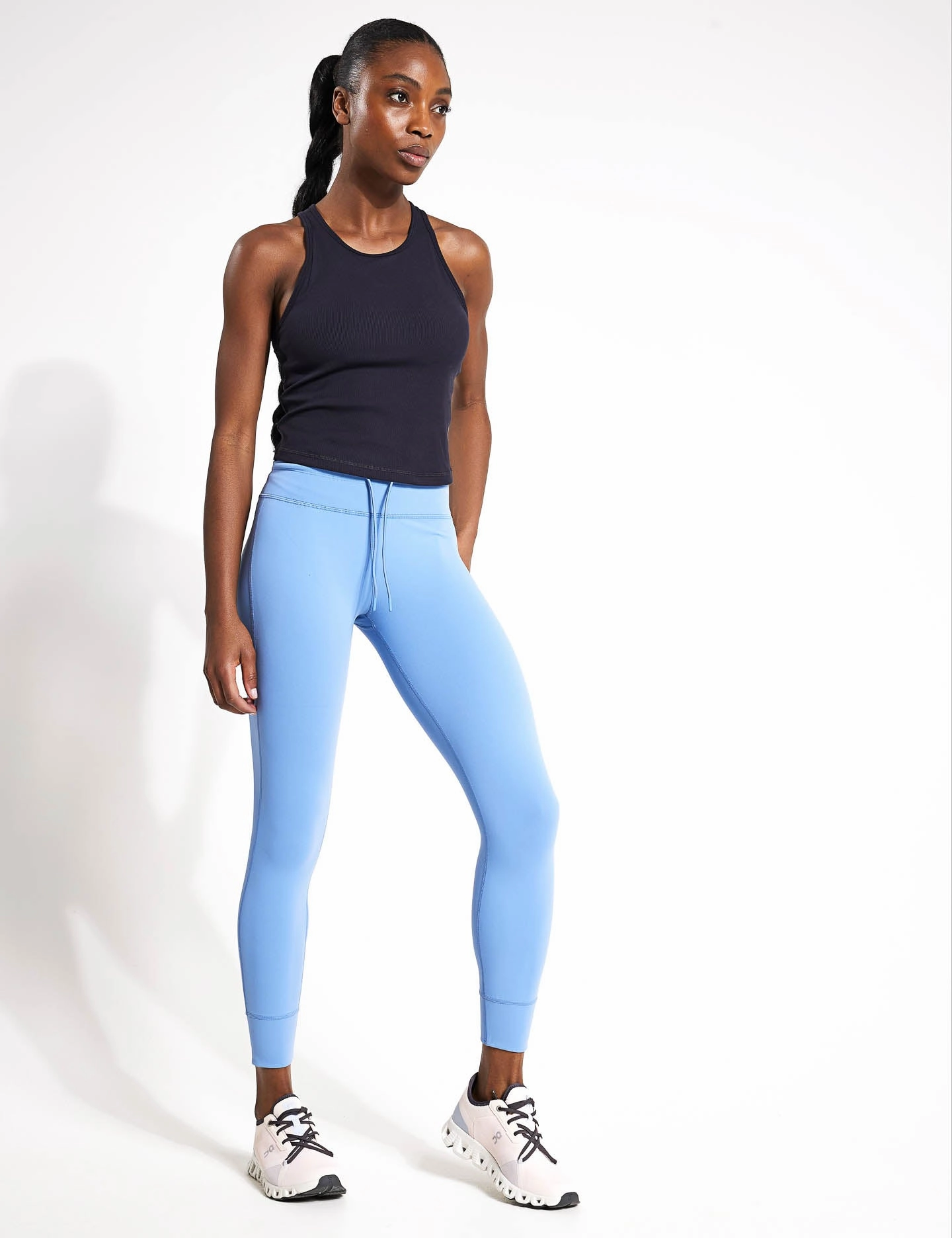 Layered Hem single - function Pose Plyo Tank - Black