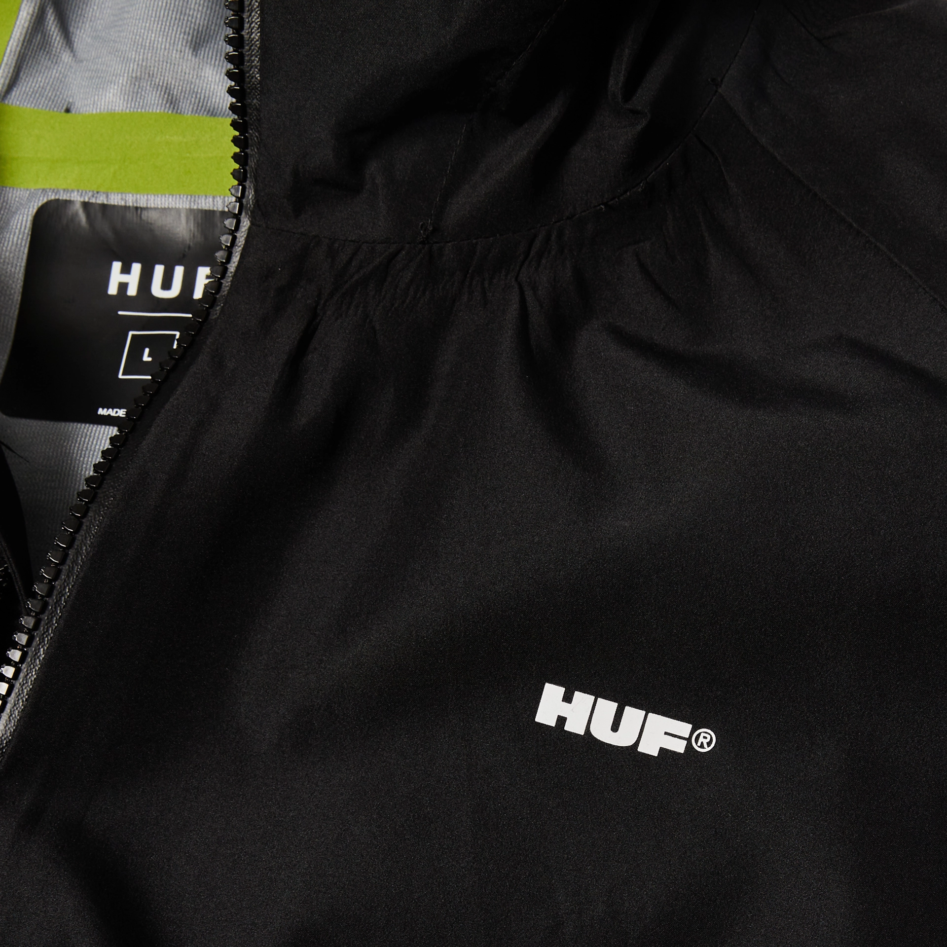 Microfiber texture Huf Rainier Shell Jacket
