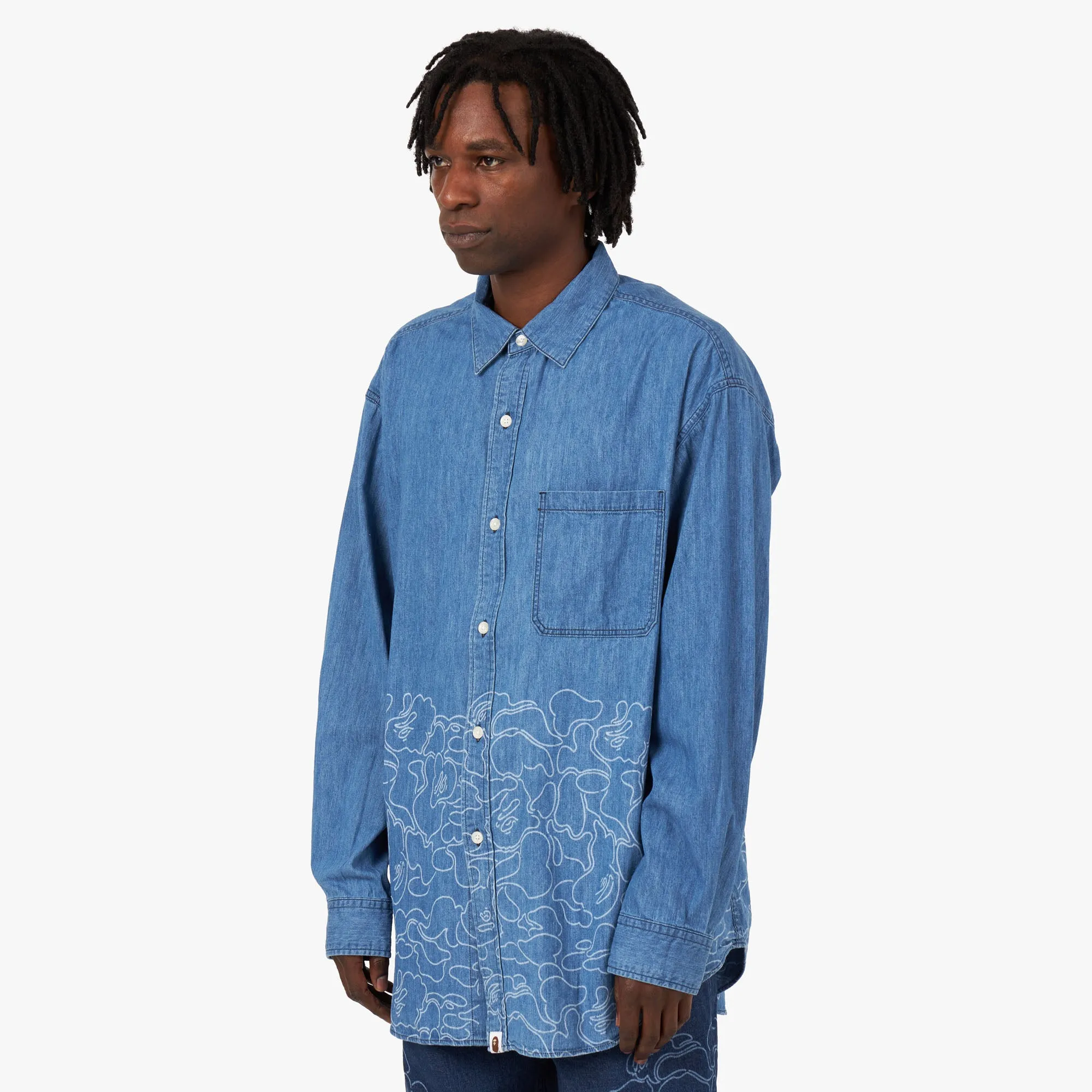 Lightweight Layer BAPE 30th Anniversary Denim Shirt / Light Indigo