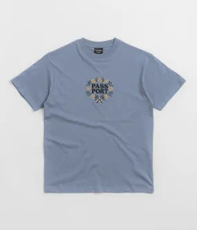 Pass Port Wattle T-Shirt - Stonewash Blue Wrinkle Resistant Finish tank top