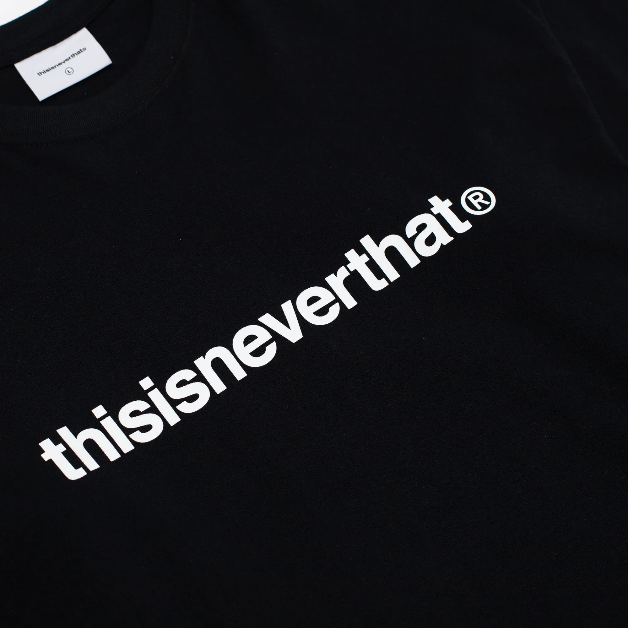 short hem Durable Quality T-Logo Long Sleeve Tee