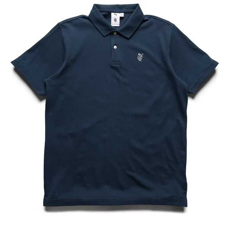 Quiet Golf x Puma Post Round Polo - Dark Night Refined Aesthetic