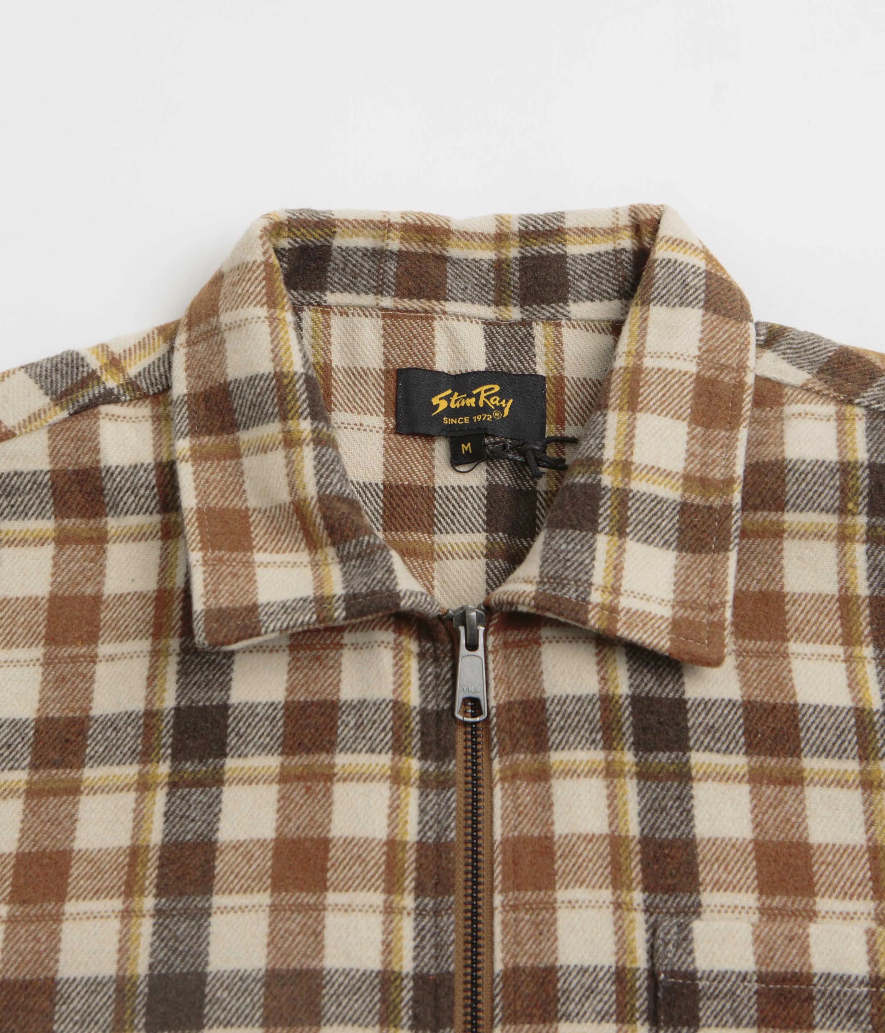 Graphic Art Stan Ray Zip Shirt - Tan Plaid