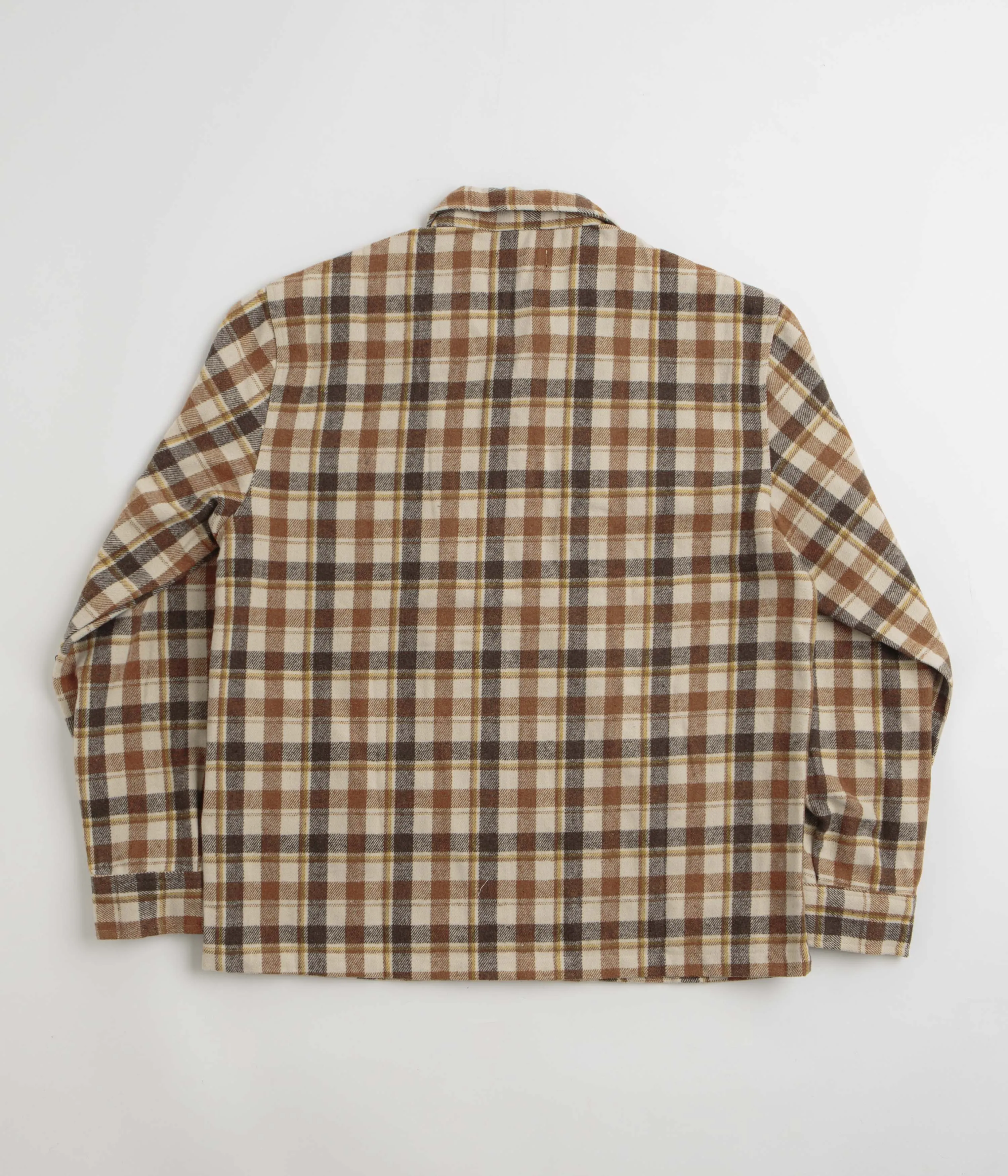 Stan Ray Zip Shirt - Tan Plaid Sustainable Dye Process