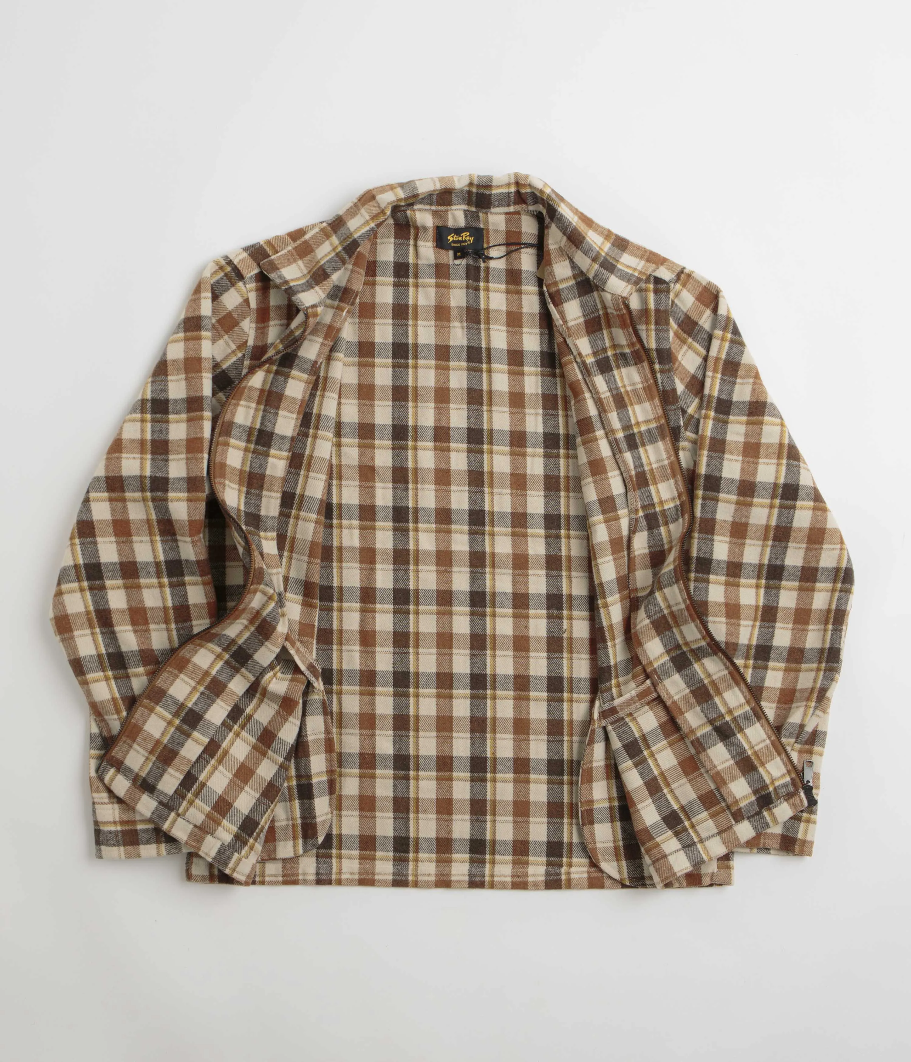 All-Season Wear Stan Ray Zip Shirt - Tan Plaid