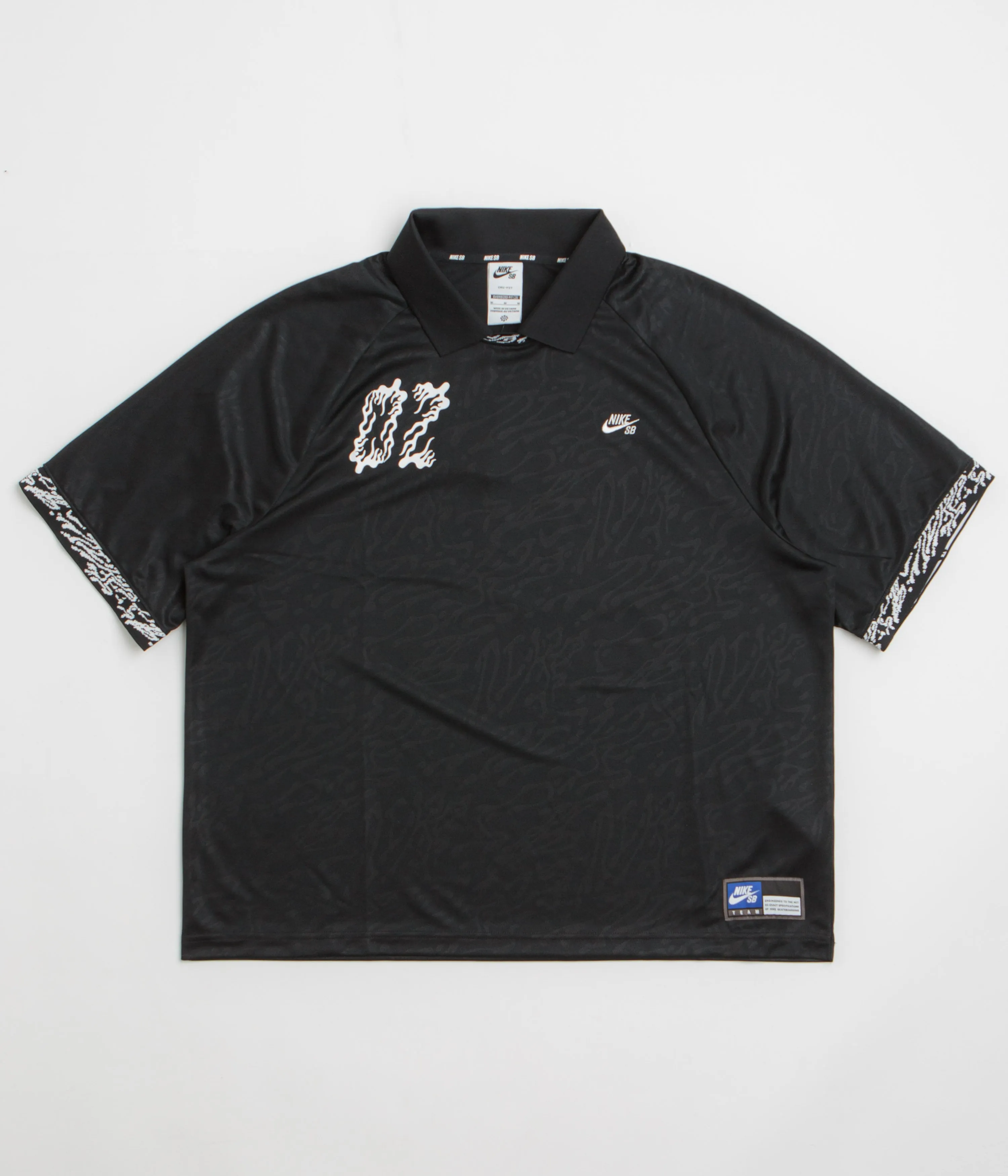 cycling venue Nike SB Jacquard Jersey - Black / Black / White