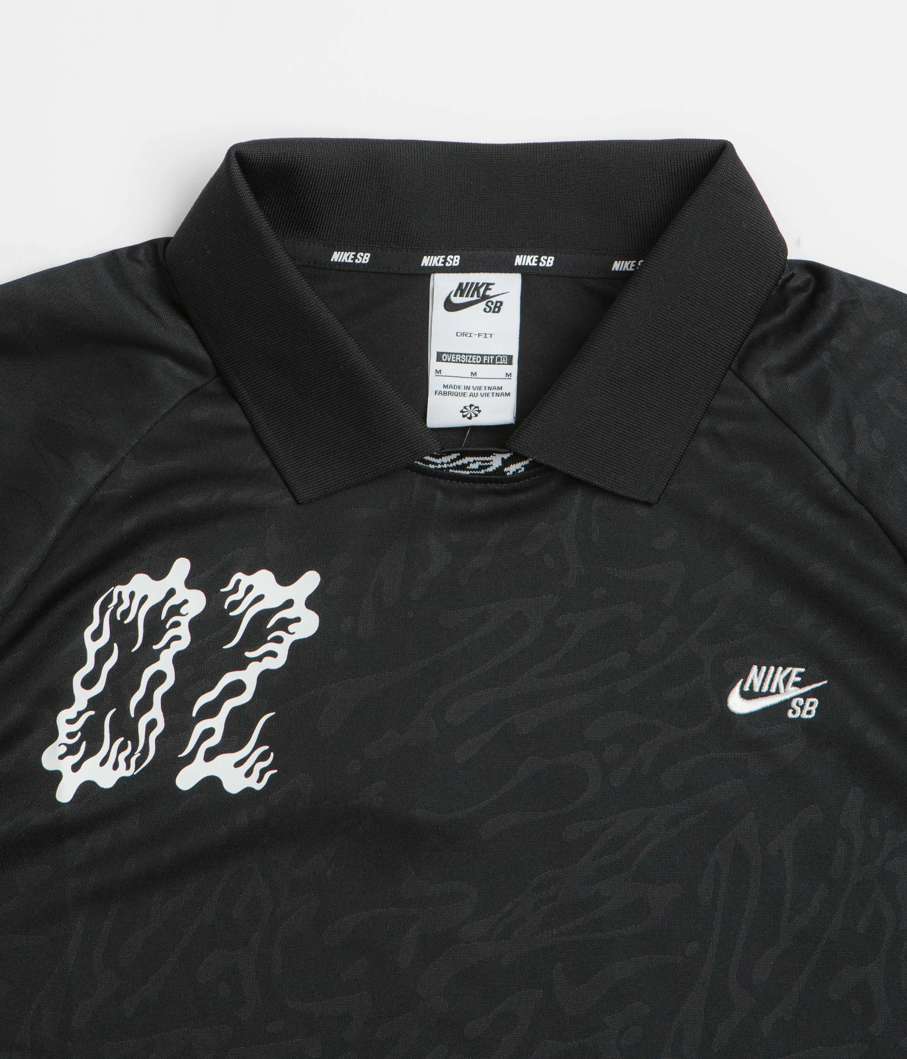 Nike SB Jacquard Jersey - Black / Black / White Spa day