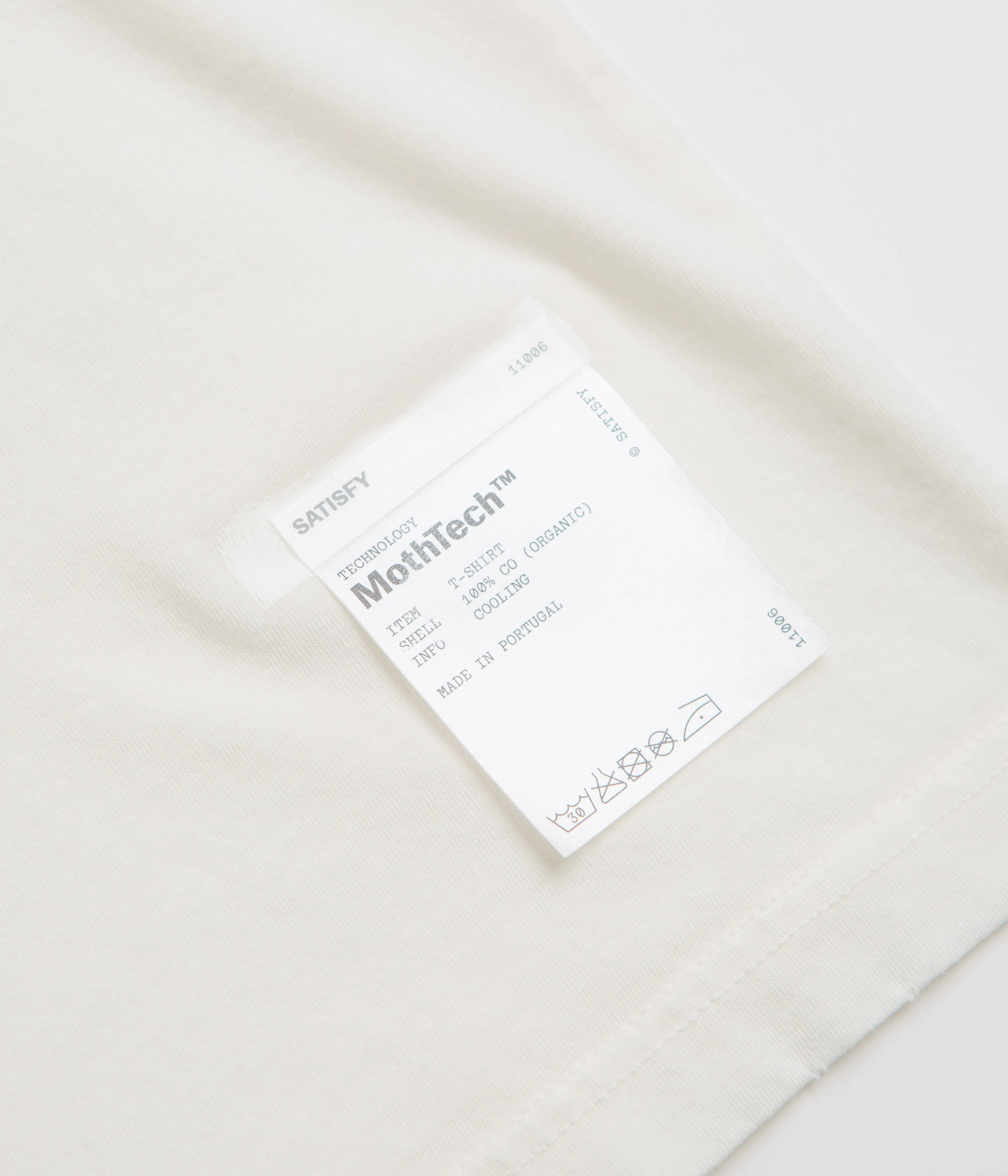 Satisfy MothTech T-Shirt - Off White / Black Seasonal Fashion