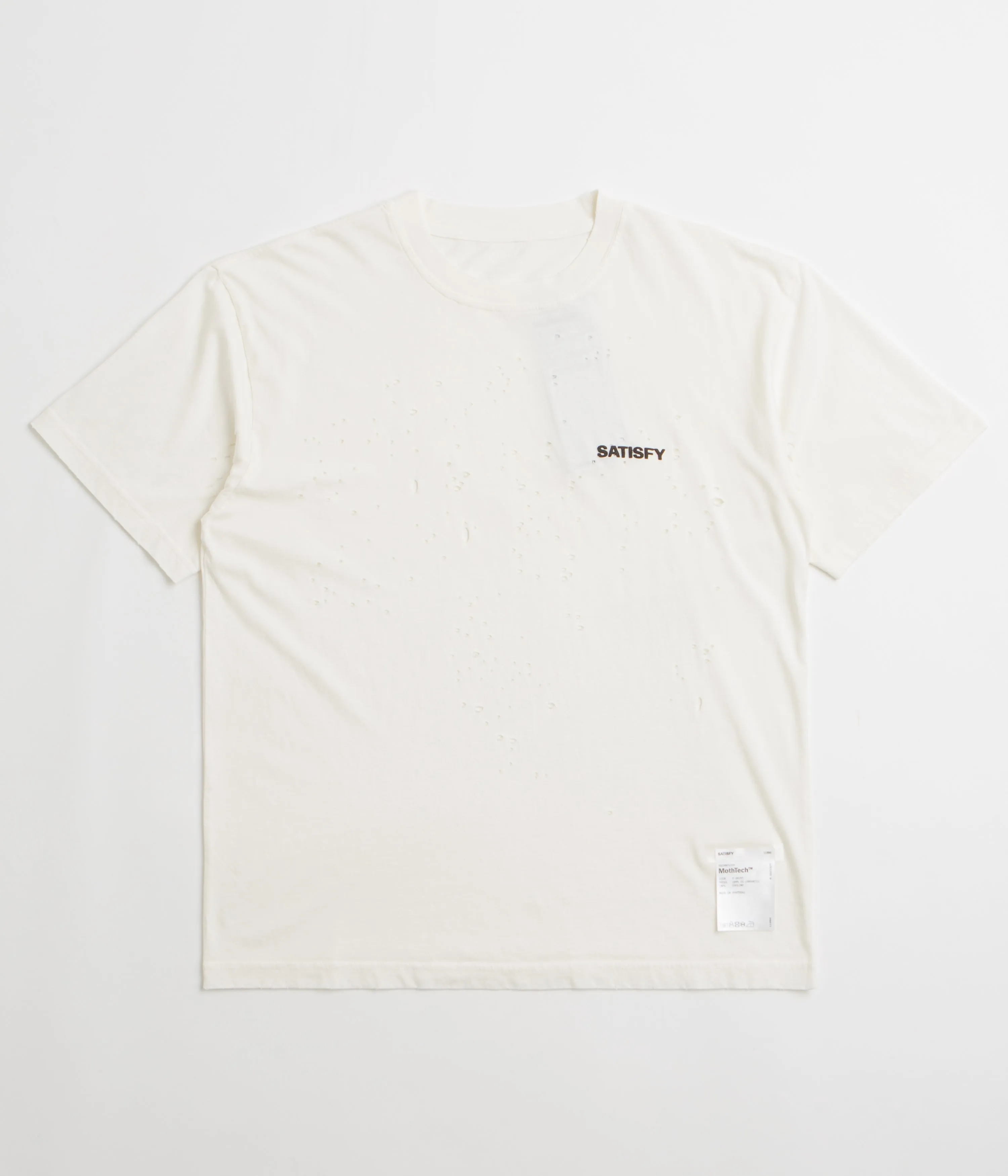 Interview sports venue event Satisfy MothTech T-Shirt - Off White / Black