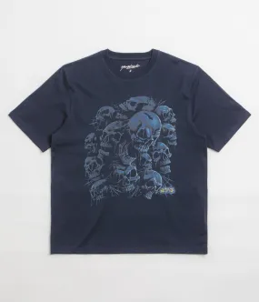 pleats Yardsale Crypt T-Shirt - Navy