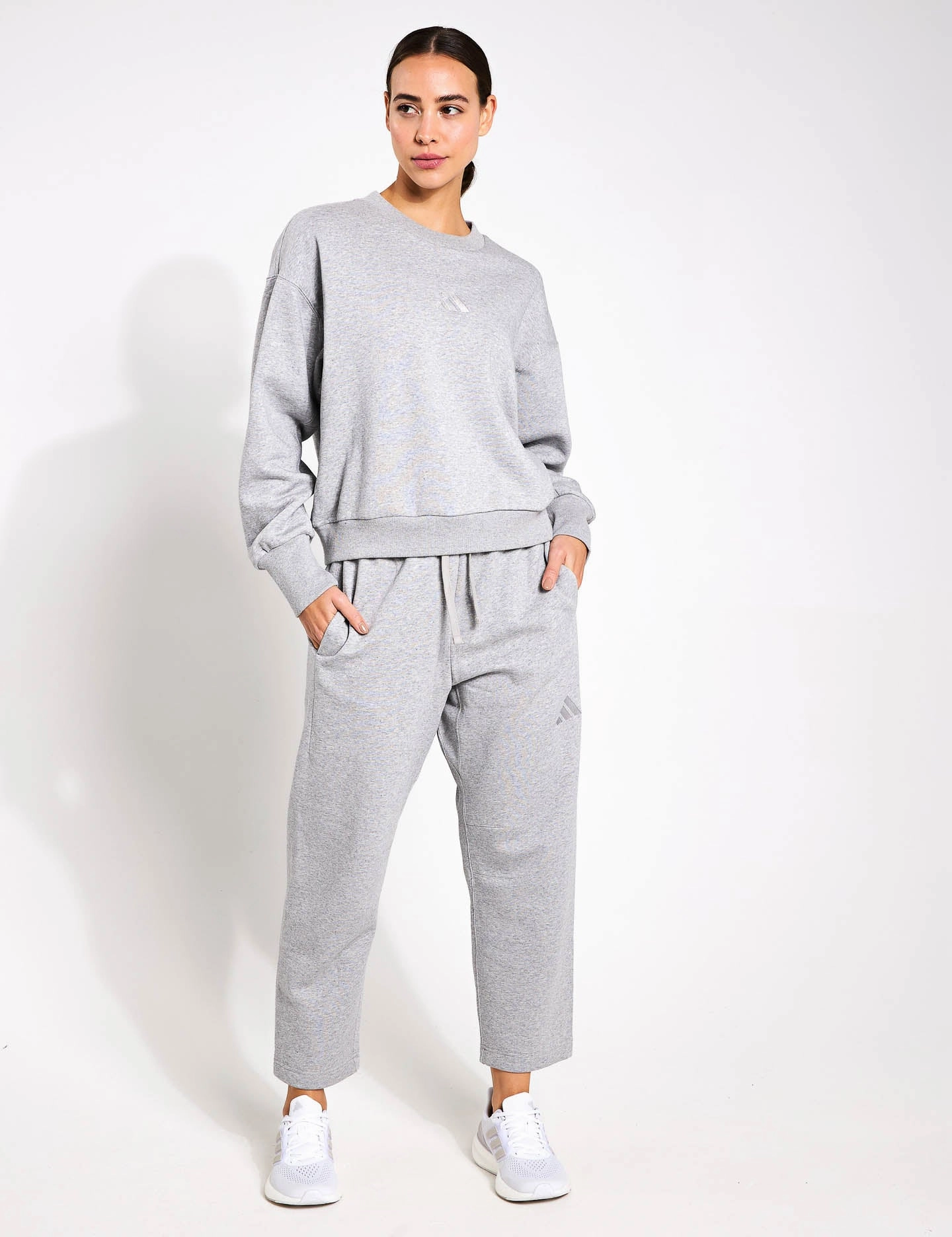 ALL SZN Fleece Barrel Leg Joggers - Medium Grey Heather Durable Stitch Lines