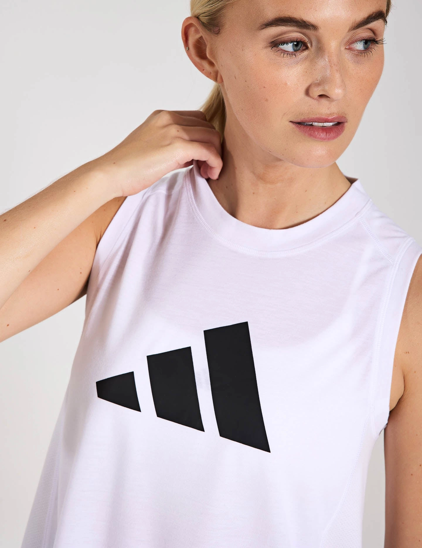 windproof lining Train Essentials Big Performance Logo Training Tank Top - White/Black