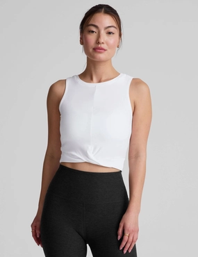 Featherweight Center Stage Cropped Tank - Cloud White Safe construction site