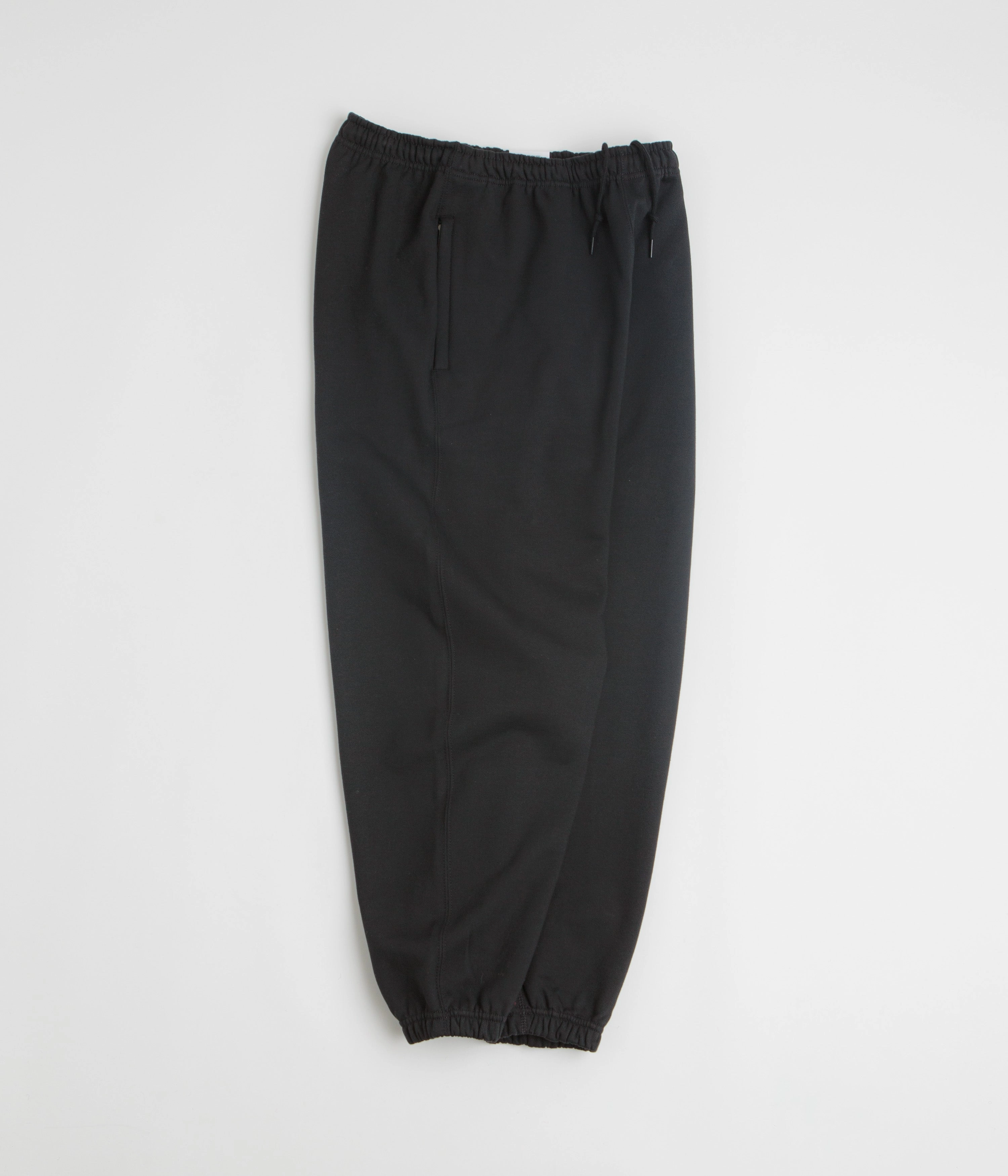 Nike Solo Swoosh Cuffed Sweatpants - Black / Black / White Wear Resistant Fabric
