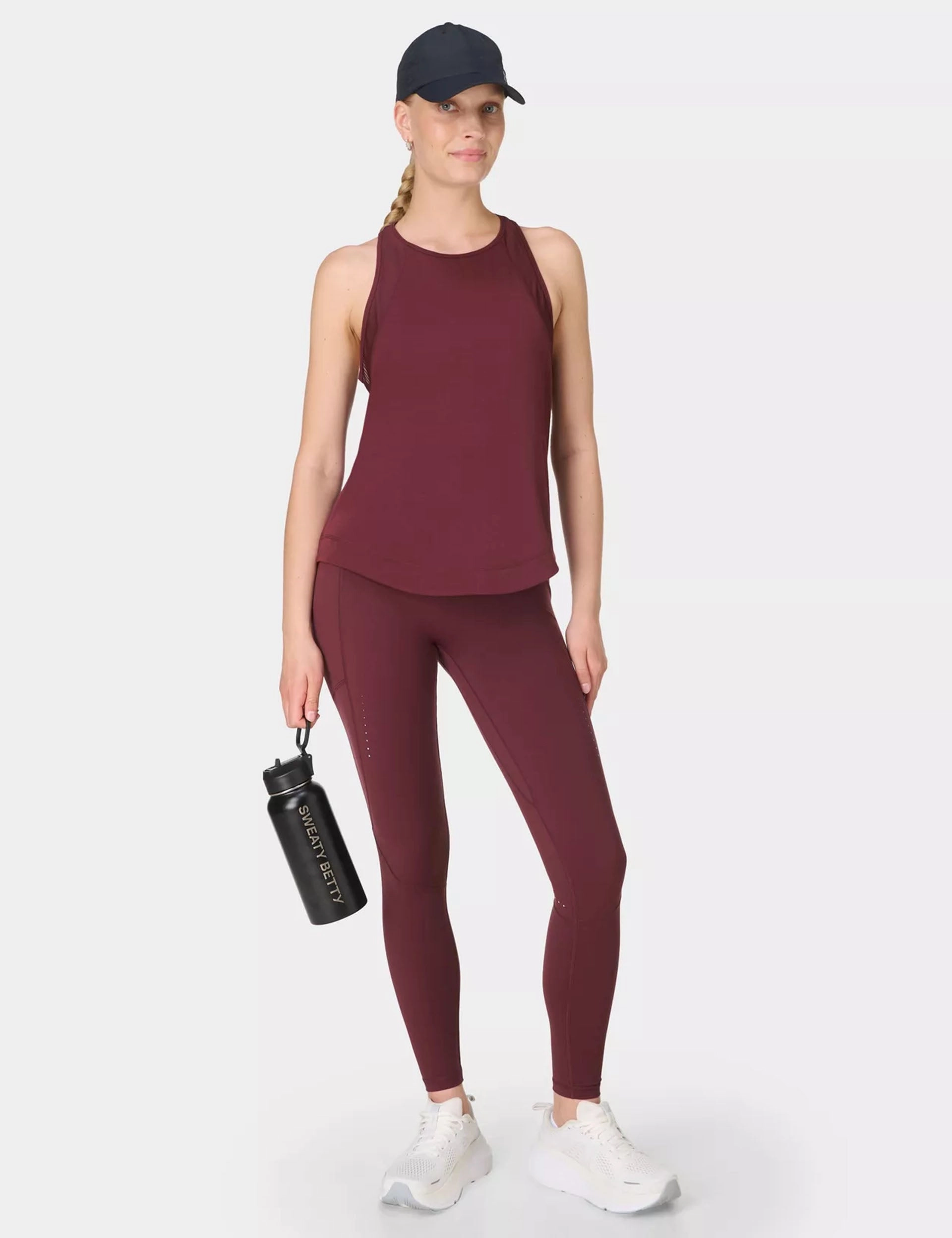 Lightweight Weave mid range market users Breathe Easy Mesh Run Vest Top - Garnet Red