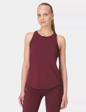 Thermal Regulation Weave night operation Breathe Easy Mesh Run Vest Top - Garnet Red