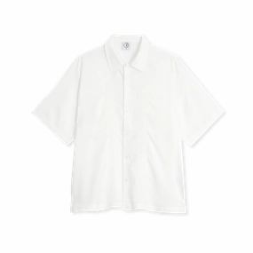 Polished Placket Solid Hue Polar Bowling Shirt Double P
