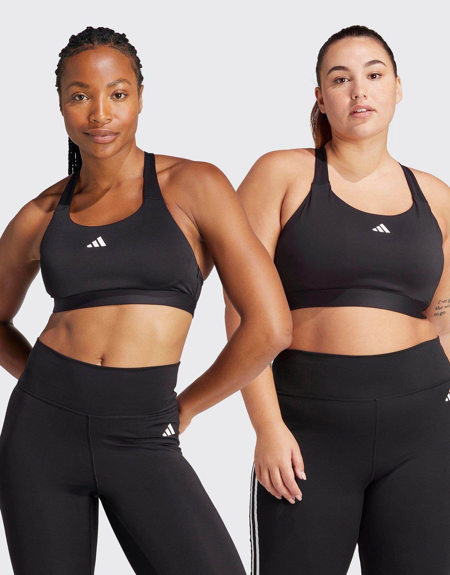 High-Support Bra Hemmed edges Green