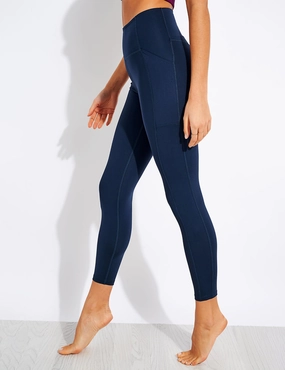 High Waisted 7/8 Pocket Legging - Midnight Fit Shape High Rise Fit