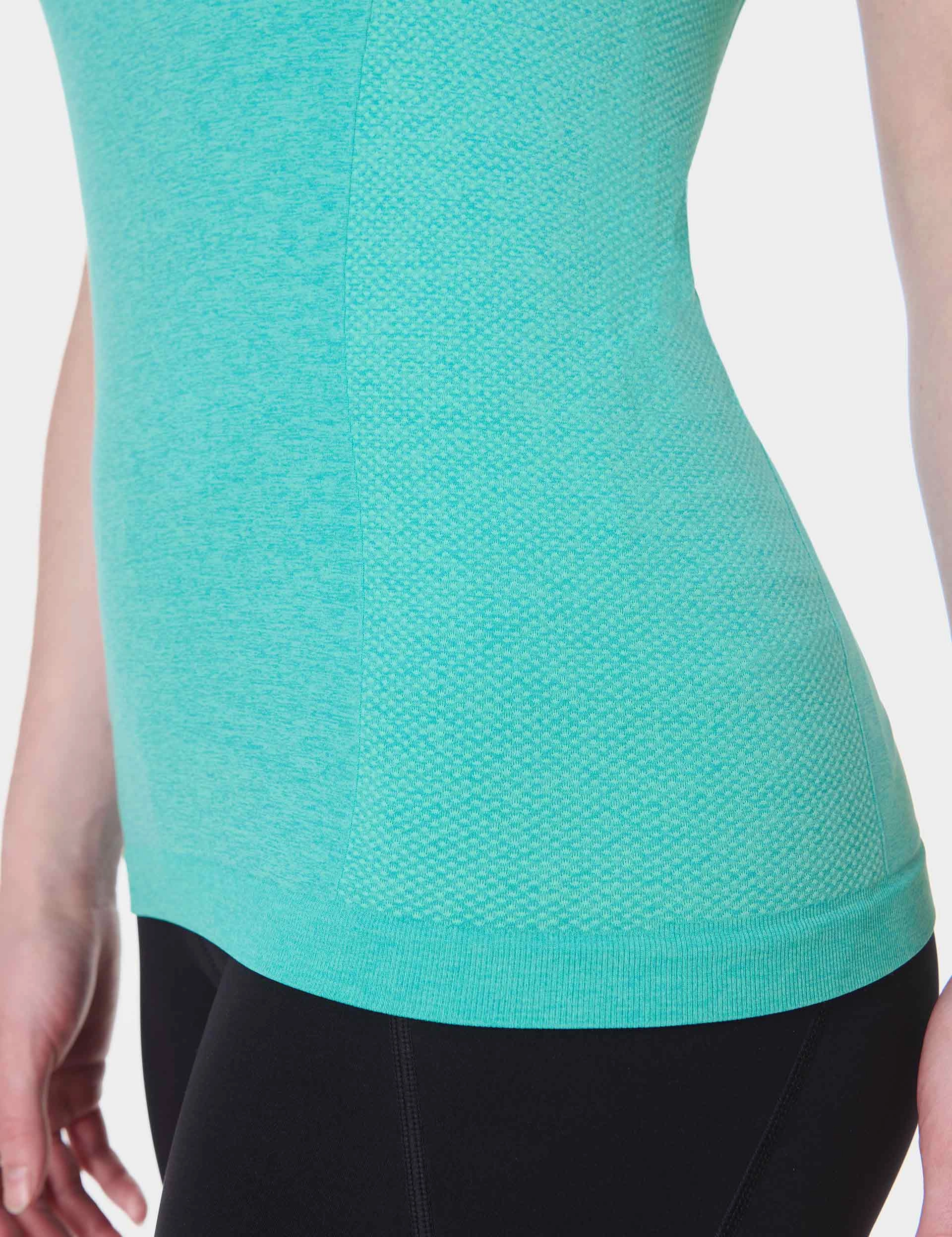 Athlete Seamless Gym Vest - Seaspray Ripple Blue Marl civilian use adaptation