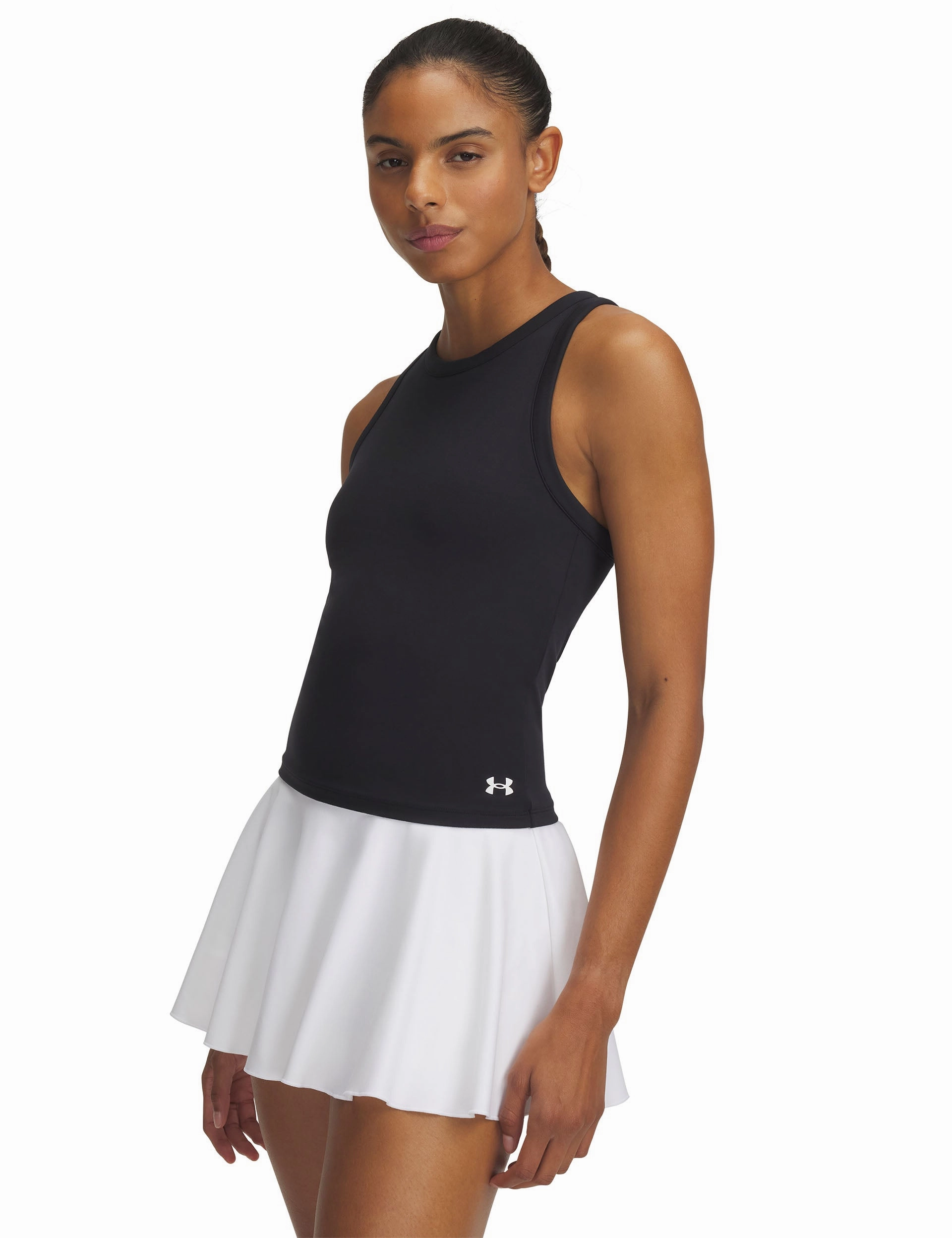 Moisture Management Motion High Neck Tank - Black/White