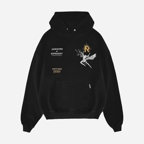 Farm Glow Represent | ICARUS HOODIE  { JET BLACK