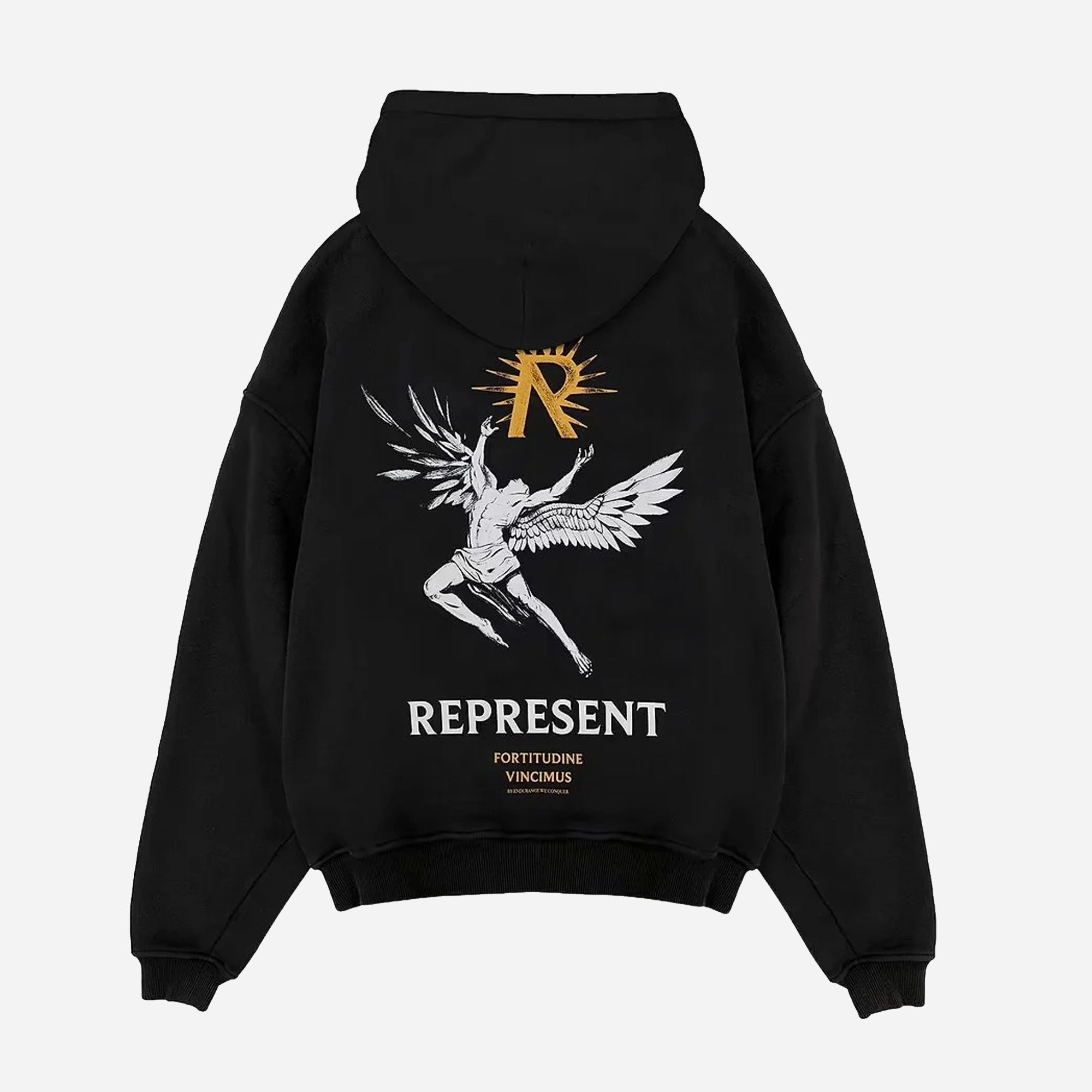 Represent | ICARUS HOODIE  { JET BLACK Wonder Core SeamlessConstruction