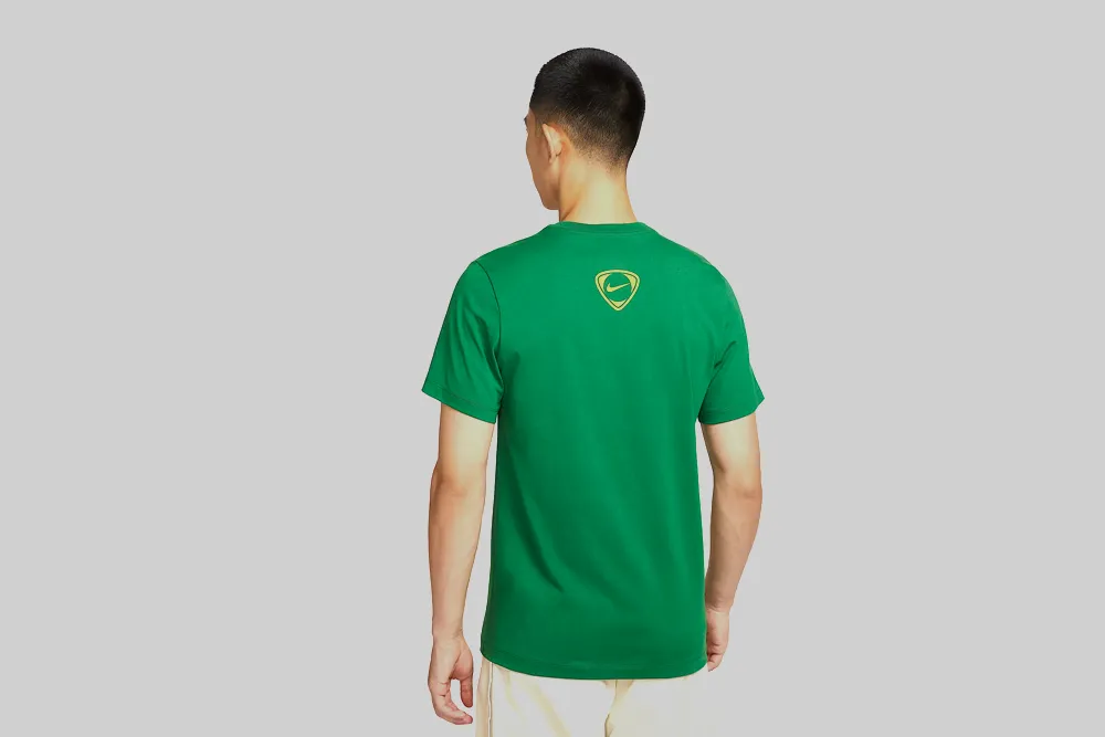 Nike Total 90 Soccer T-Shirt 'Green' Flexible Ribbed Cuffs Minimalist Collar