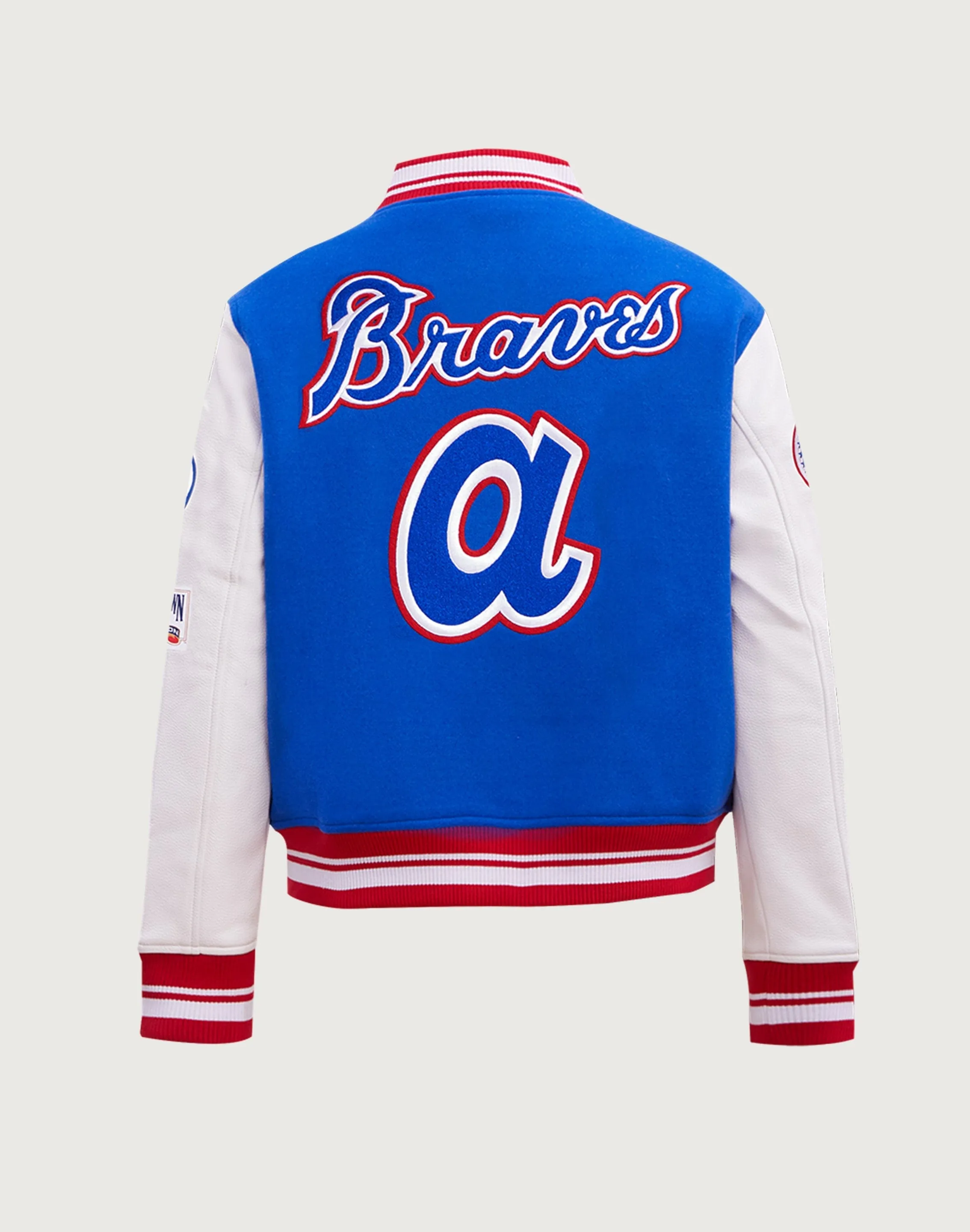 Club Mode Queen Glow Pro Standard MLB Atlanta Braves Retro Classic Wool Varsity Jacket