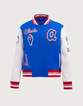 Pro Standard MLB Atlanta Braves Retro Classic Wool Varsity Jacket Breathable mesh lining