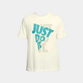 Tencel Blend Fabric Fur Fit Nike Mens Sportswear Just Do It Tee Beige