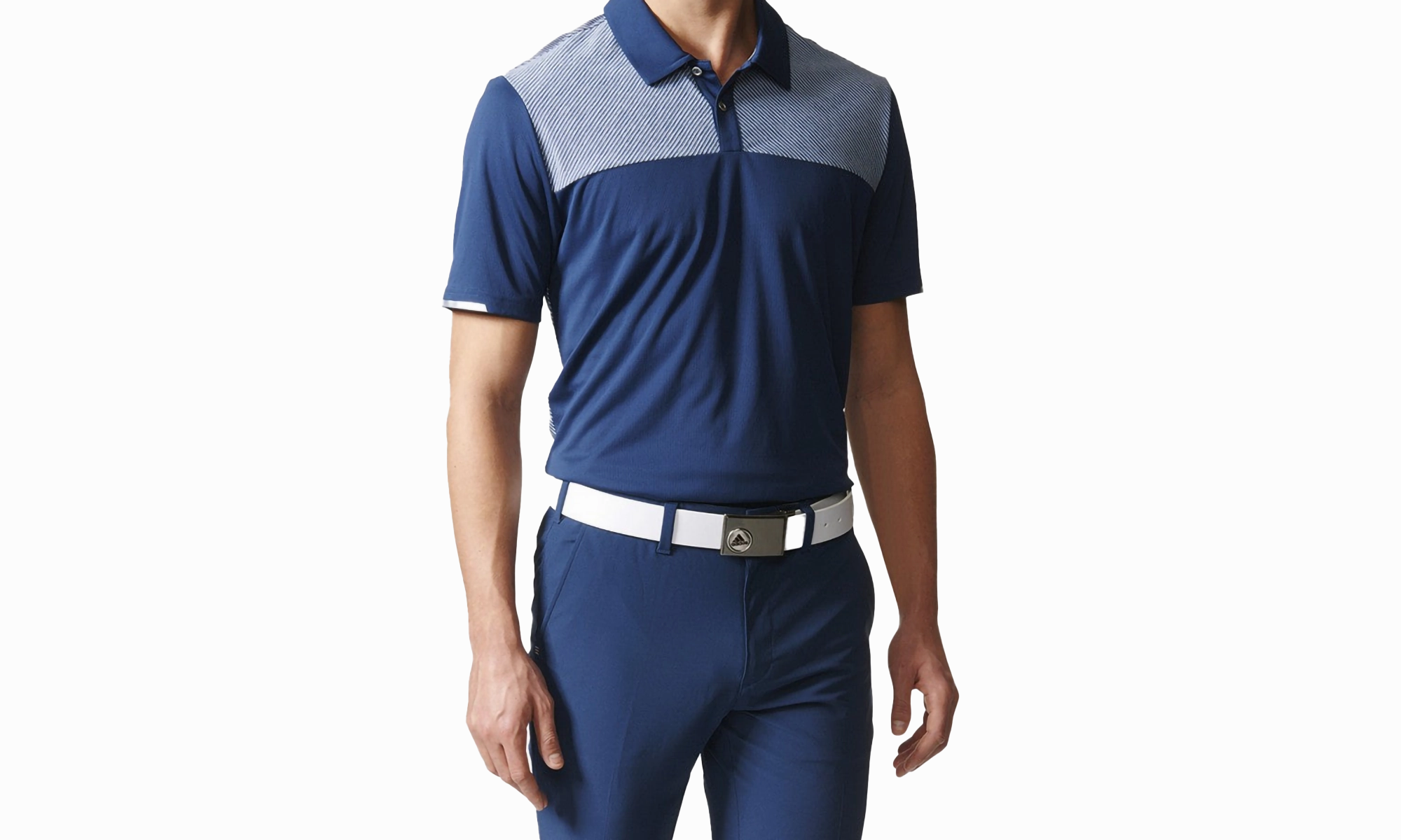 Wonder Core Climachill Heatherblock Golf Polo Shirt "Blue"