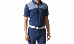 Wonder Core Climachill Heatherblock Golf Polo Shirt "Blue"