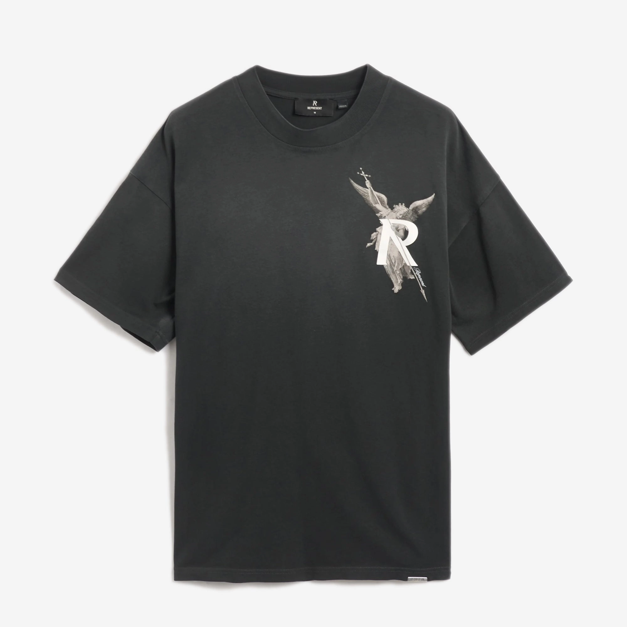 yoga mode REPRESENT | ARCHANGEL T-SHIRT { STAINED BLACK
