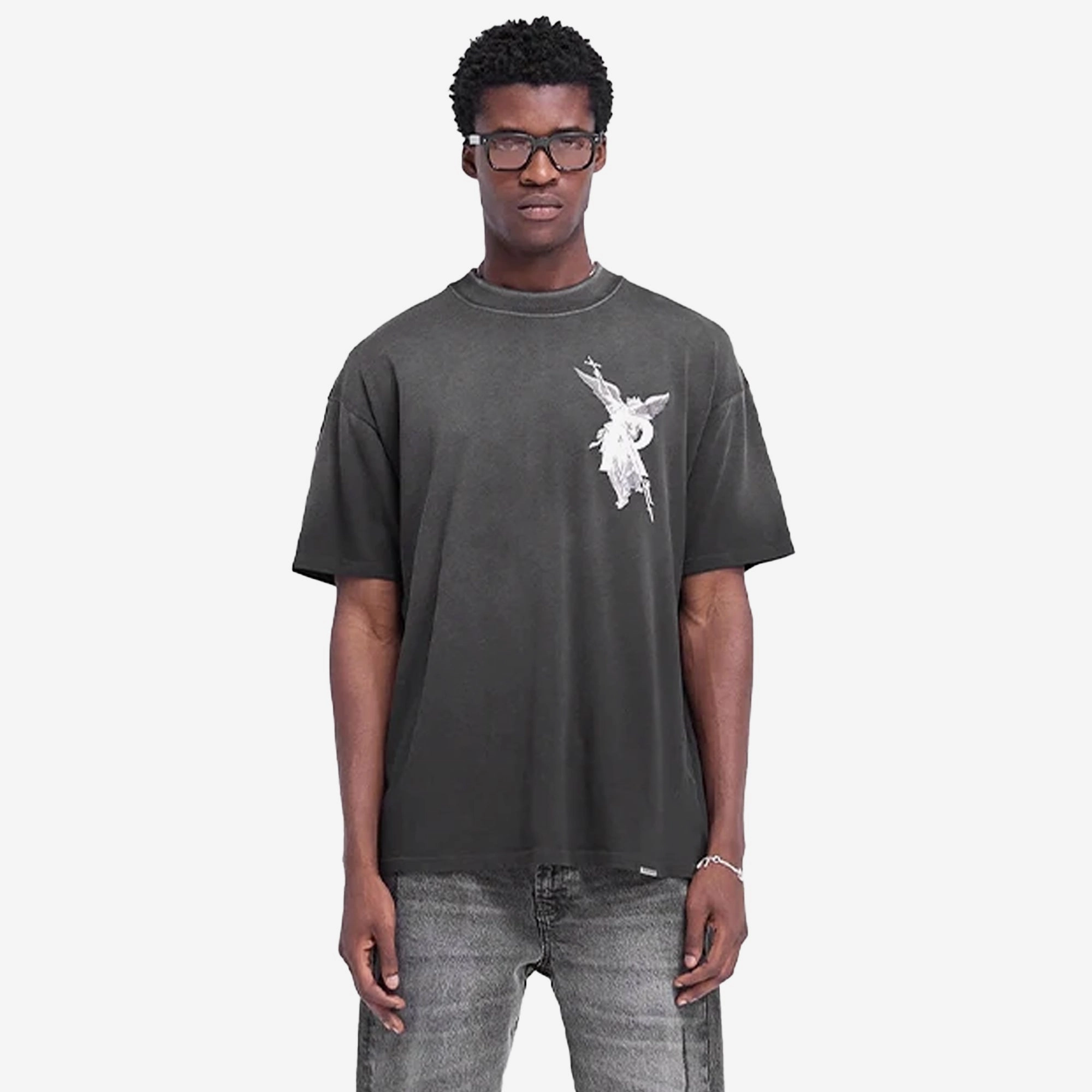Warm Base REPRESENT | ARCHANGEL T-SHIRT { STAINED BLACK