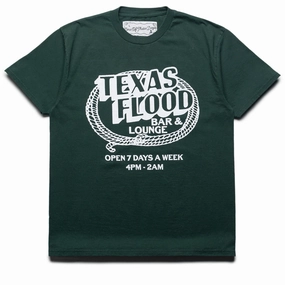bold hem beads One Of These Days Texas Flood Tee - Washed Forest Green