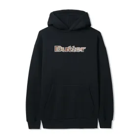 Bright Color Athletic Fit Butter Goods Camo Appliqu?? Pullover Hoodie - Black